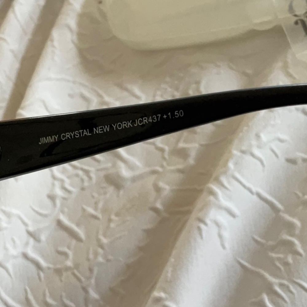NEW JIMMY CRYSTAL SWAROVSKI 1.5 READERS GREY CRYSTALS BLACK FRAME - Picture 6 of 6